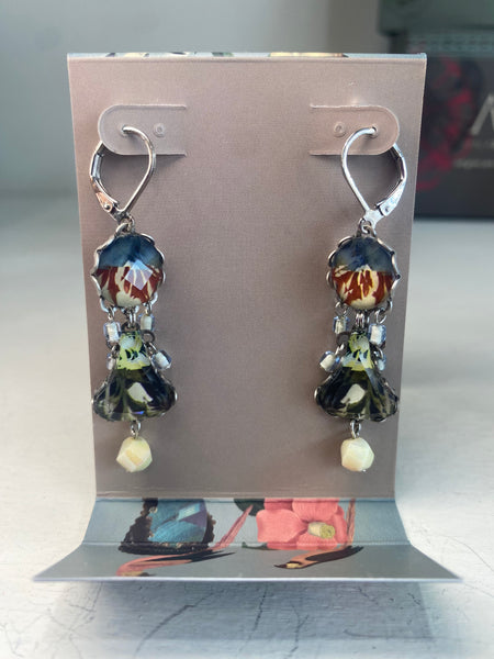 NEPTUNE'S GARDEN GLASS EARRINGS - HOOPS
