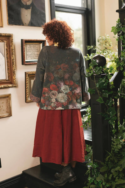 FLIGHT OF FANCY FLEECE COTTAGE KIMONO