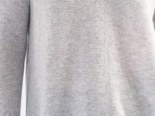 GREY EASY FIT CASHMERE SWEATER