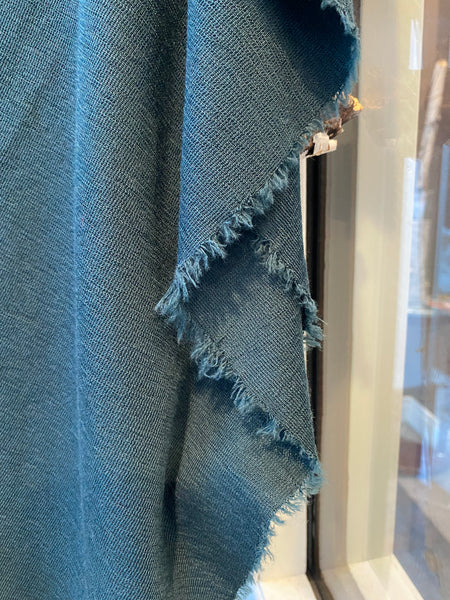 MERINO WOOL PONCHO 1001 - DARK BOTTLE GREEN