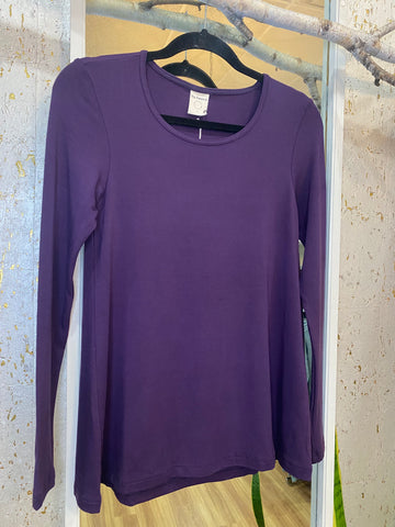 BAMBOO TOP 4602 - AUBERGINE