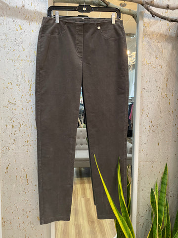 ROBELL CORD PULL-ON PANT - COFFEE