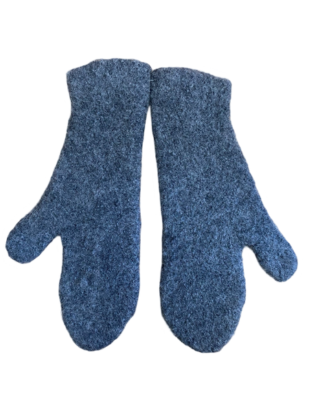 MERINO FELTED MITTENS - CHARCOAL