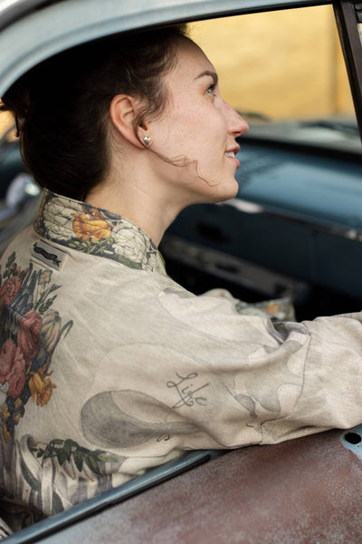 TAKE MY HAND FLEECE COTTAGE KIMONO