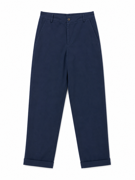 ABISSO CUFFED PANTS - NAVY