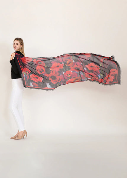 POPPYSEED SILK SCARF