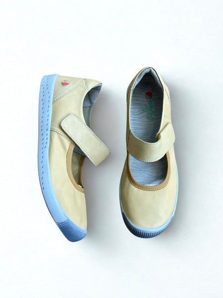 YELLOW WASHED LEATHER SHOE