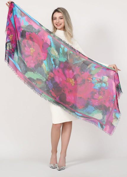 THE KING OF ALL FLOWERS SILK SCARF