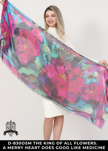 KING OF ALL FLOWERS SILK SCARF