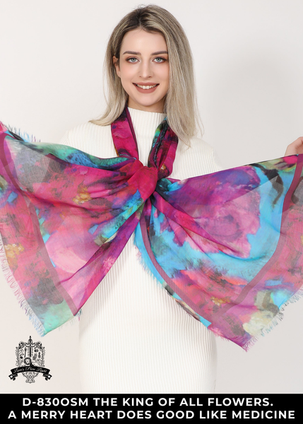 KING OF ALL FLOWERS SILK SCARF