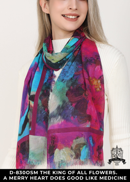 KING OF ALL FLOWERS SILK SCARF