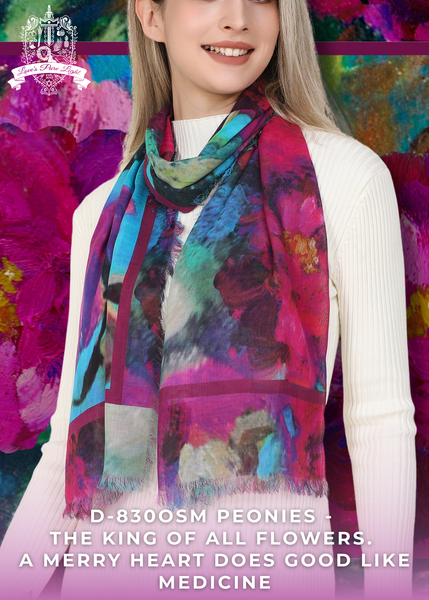 KING OF ALL FLOWERS SILK SCARF