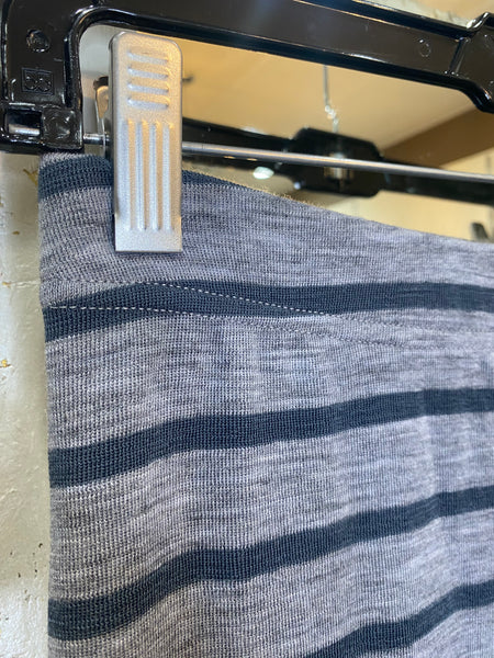 MERINO WOOL SKIRT 5005 - GREY STRIPE