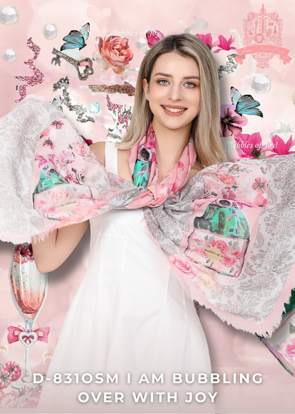 BUBBLING OVER WITH JOY SILK SCARF