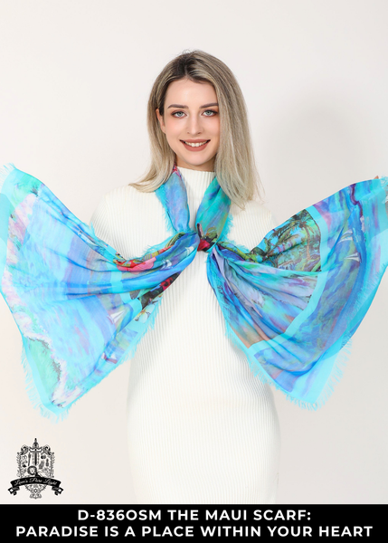 PARADISE WITHIN YOUR HEART SILK SCARF
