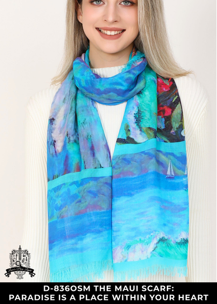PARADISE WITHIN YOUR HEART SILK SCARF