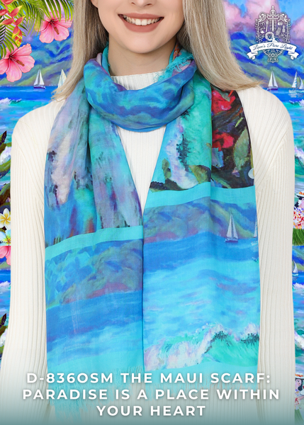 PARADISE WITHIN YOUR HEART SILK SCARF