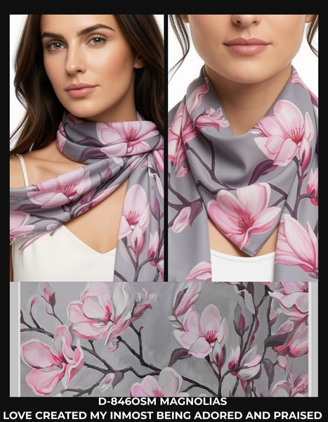 MAGNOLIAS SILK SCARF