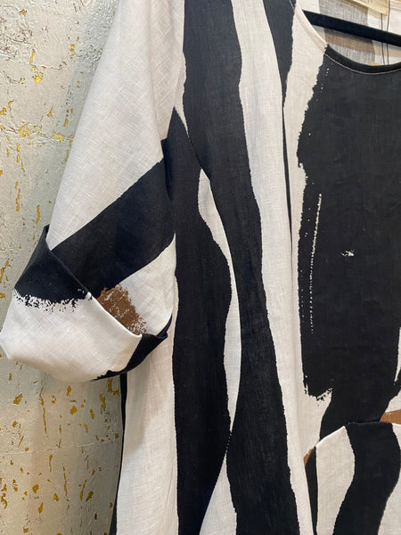 ZEBRA LINEN DRESS