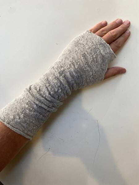 MERINO WOOL BUBBLE HAND WARMERS 1504 - GREY MELANGE