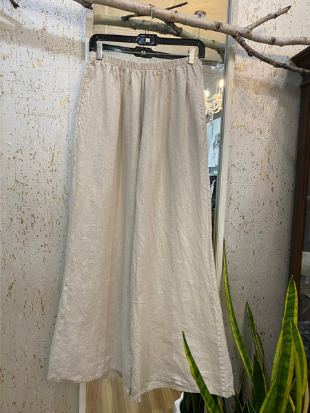 OSCA LINEN PANTS - NATURAL