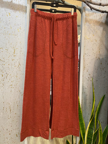 MERINO WOOL PANTS 3008 - TERRACOTTA MELANGE