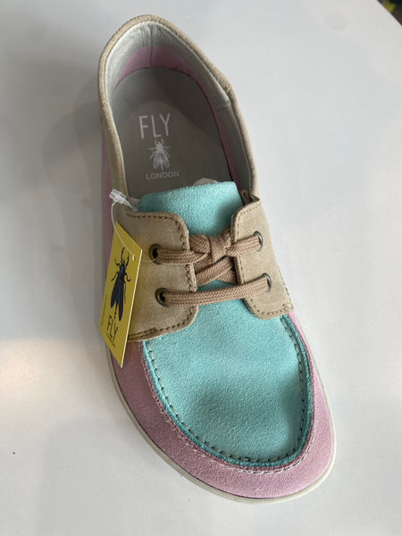 MULTI COLOURED SUEDE SLIP ON SHOE - sizes 39 and 40 left!