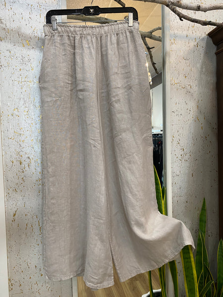 COASTAL LINEN PANT - BEIGE