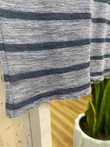MERINO WOOL SKIRT 5005 - GREY STRIPE