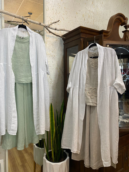 TESSA DUSTER COAT - WHITE