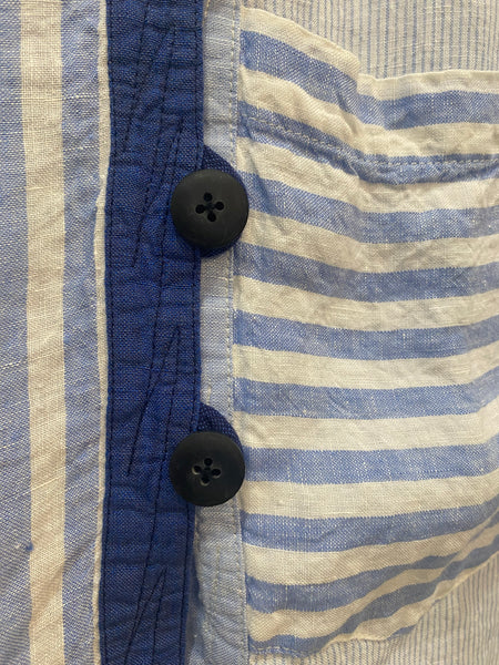 STRIPE LINEN BLOUSE - ONE LEFT, fits size 12-14