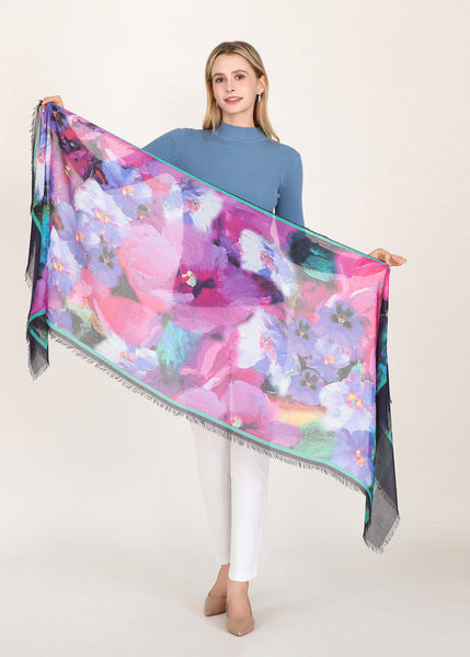 PURPLE VIOLET SILK SCARF