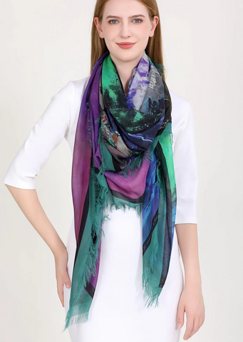 ROCKY MOUNTAINS OF CANADA SILK SCARF