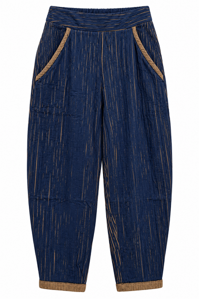 TEXTURED STRIPED PANTS