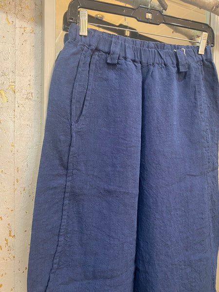 DENIM BLUE LINEN PANTS