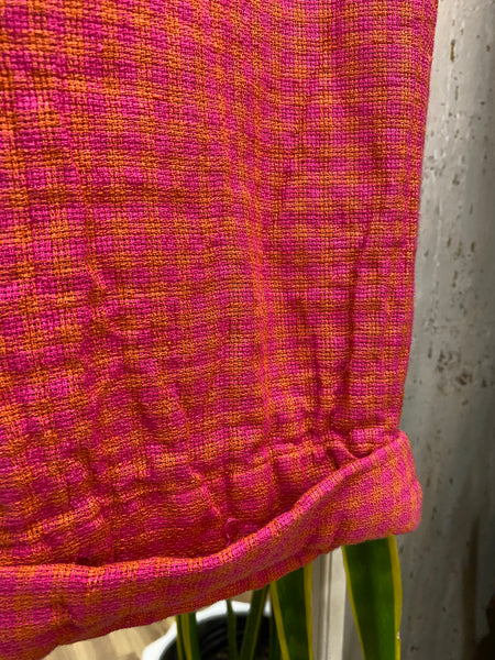 FUCHSIA ORANGE LINEN PANTS