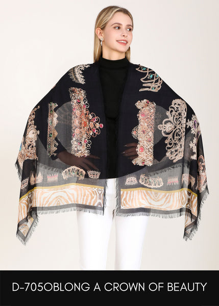 CROWN OF BEAUTY SILK SCARF