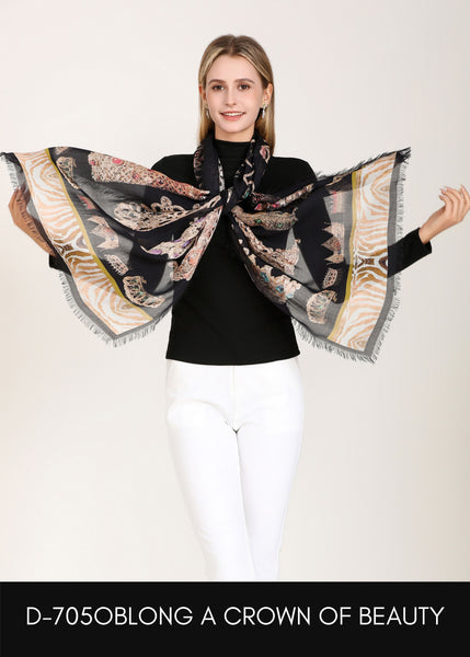 CROWN OF BEAUTY SILK SCARF