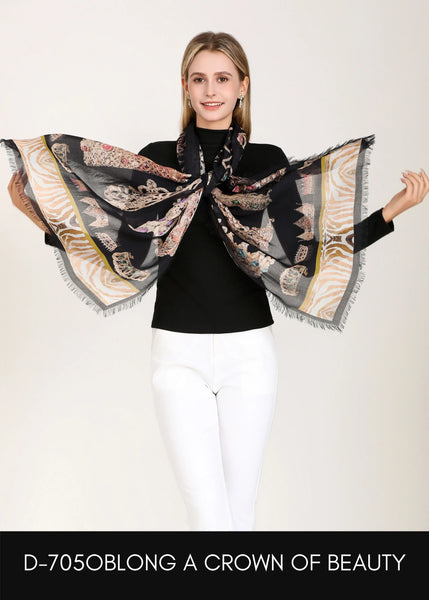 CROWN OF BEAUTY SILK SCARF