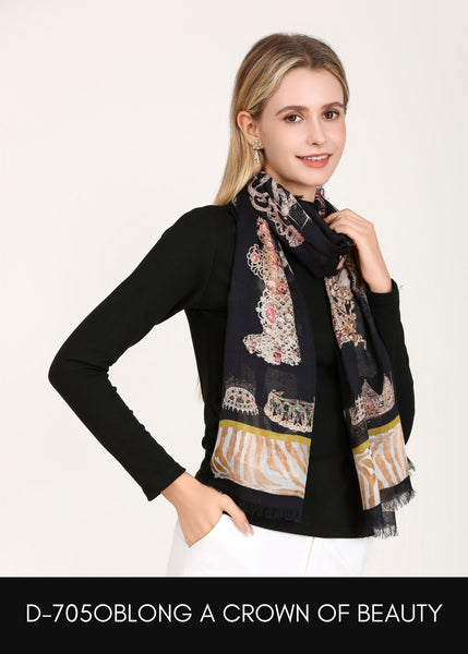 CROWN OF BEAUTY SILK SCARF