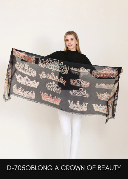 CROWN OF BEAUTY SILK SCARF