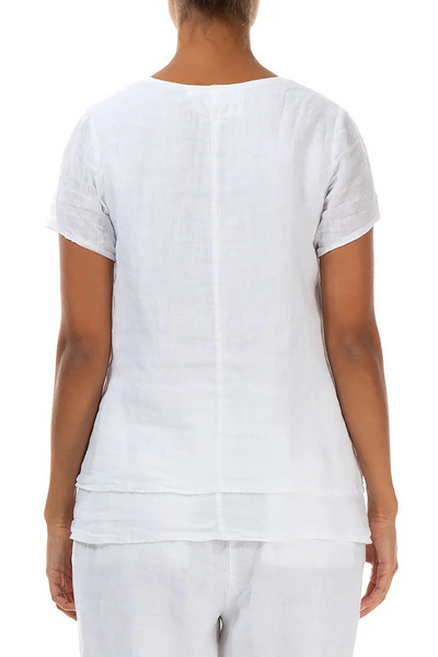 LAYERED GAUZE LINEN TOP