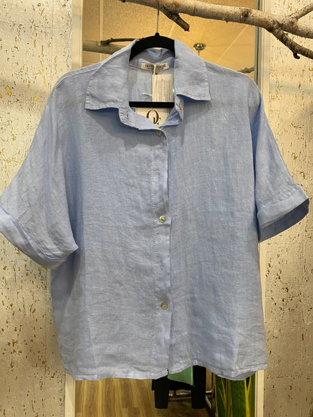 LINEN SHIRT - SKY BLUE