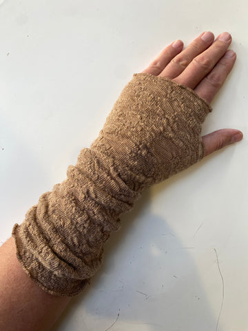 MERINO WOOL BUBBLE HAND WARMERS 1504 - CAMEL MELANGE