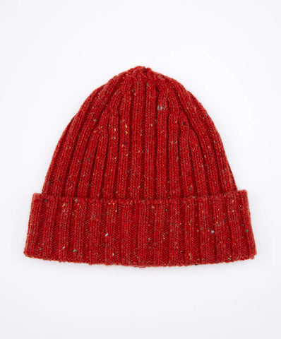 LUXED RIBBED HAT - CHILLI