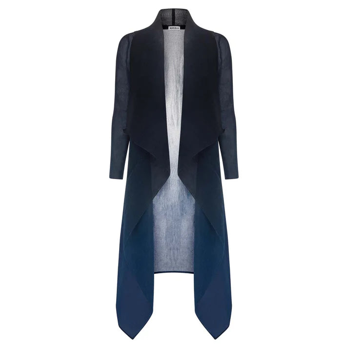 COLLARE DRESS COAT - INK NAVY