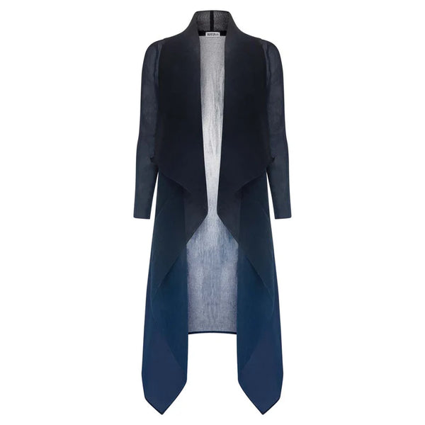 COLLARE DRESS COAT - INK NAVY