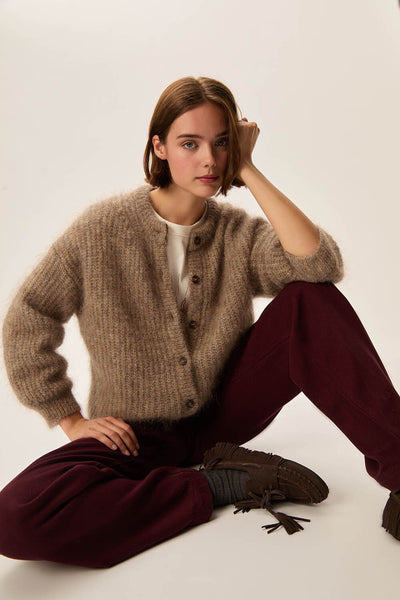 ALMA MOHAIR/MERINO CARDIGAN