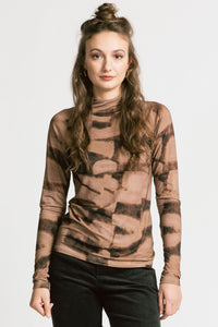 REBECCA TURTLENECK - ABSTRACT MOCHA