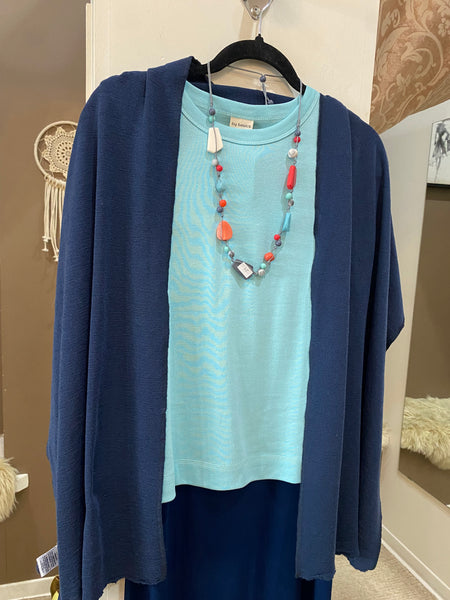 ORGANIC COTTON TOP 2304 - TURQUOISE